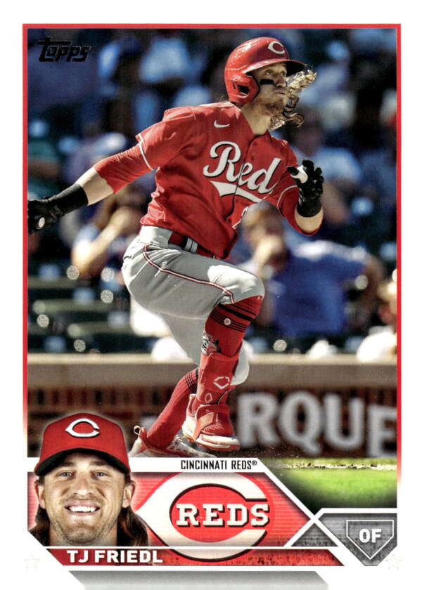 2023 Topps Baseball  #558 TJ Friedl  Cincinnati Reds  Image 1