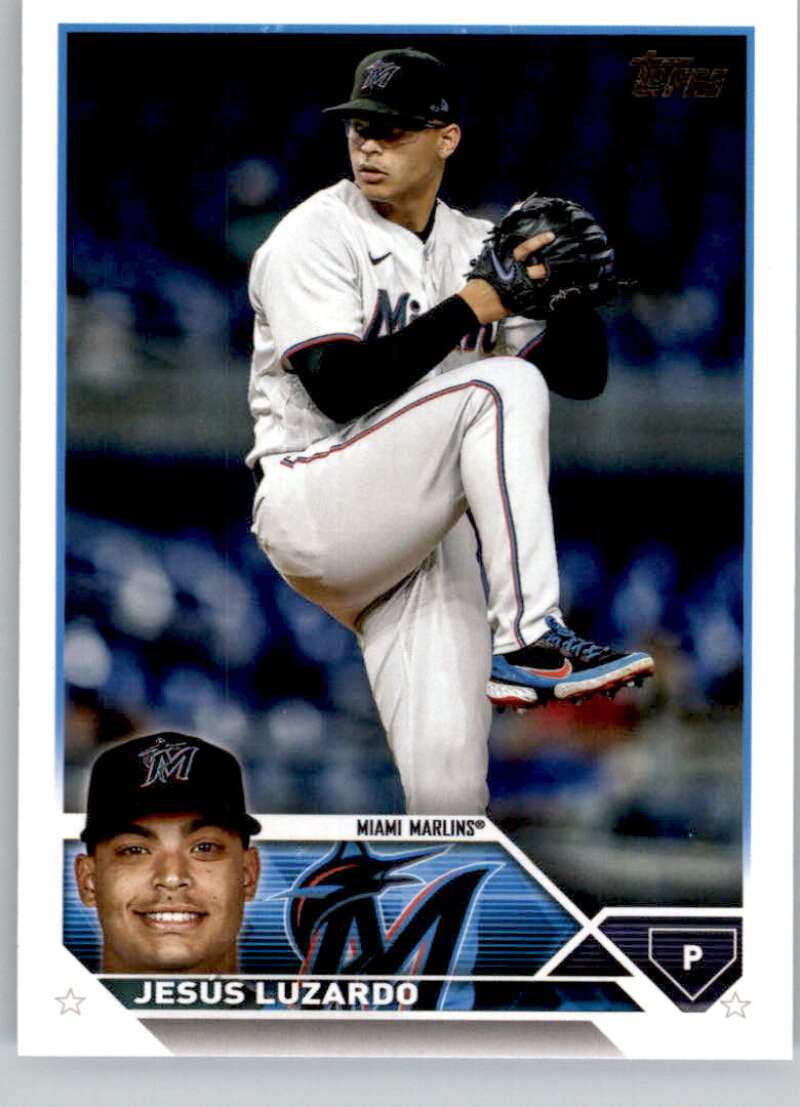 2023 Topps Baseball  #563 Jesus Luzardo  Miami Marlins  Image 1