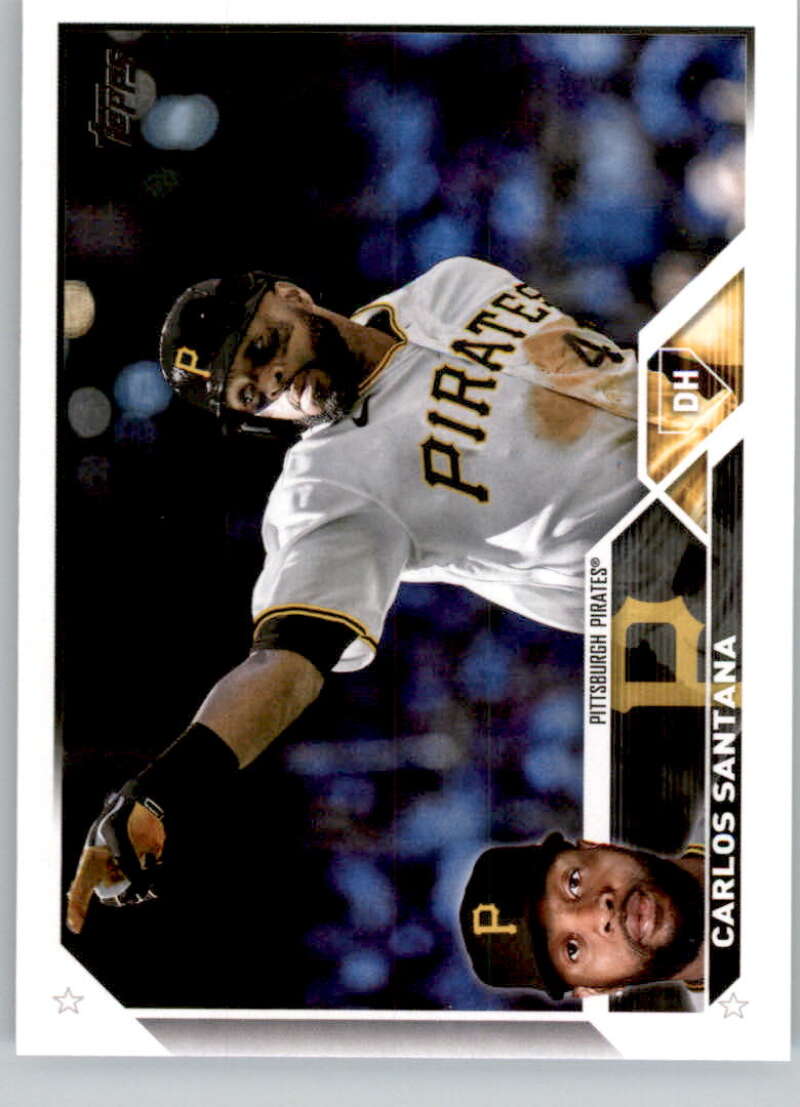 2023 Topps Baseball  #572 Carlos Santana  Pittsburgh Pirates  Image 1