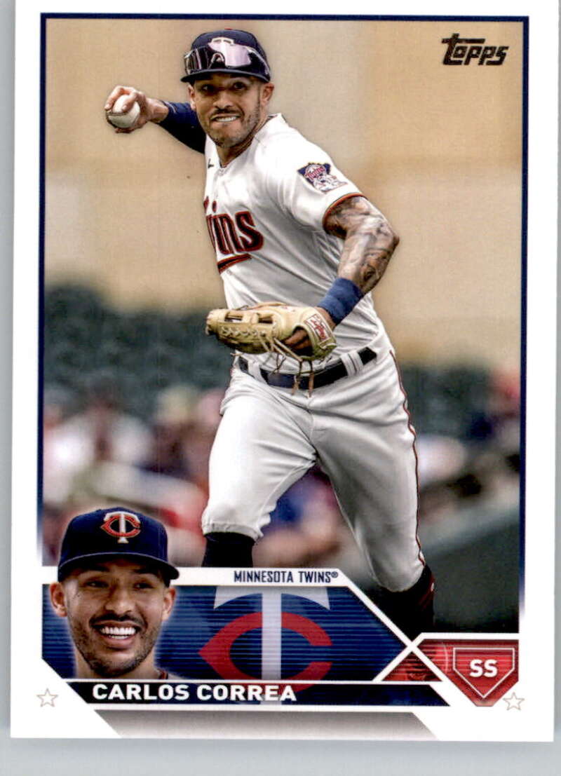 2023 Topps Baseball  #583 Carlos Correa  Minnesota Twins  Image 1