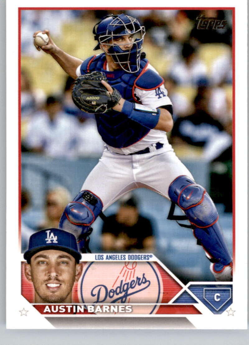 2023 Topps Baseball  #588 Austin Barnes  Los Angeles Dodgers  Image 1