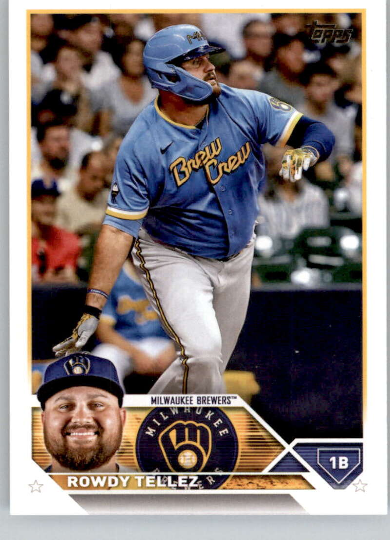 2023 Topps Baseball  #598 Rowdy Tellez  Milwaukee Brewers  Image 1