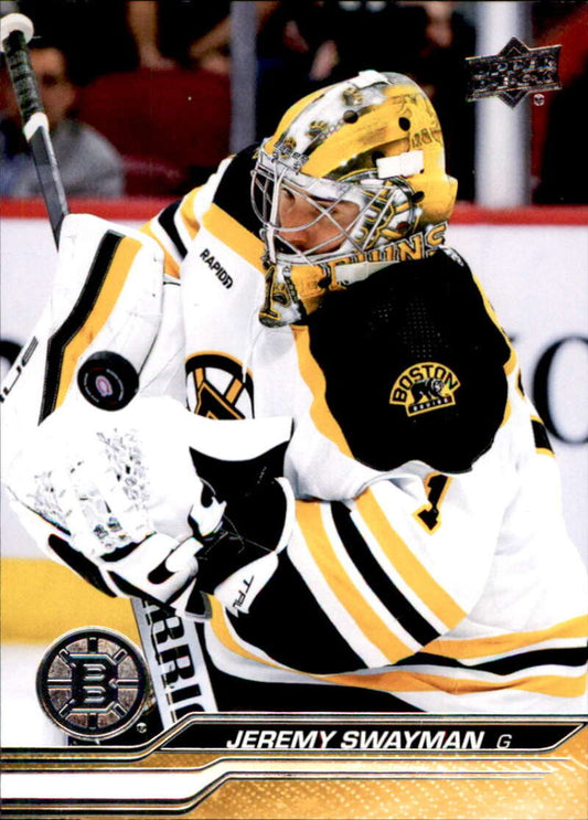 2023-24 Upper Deck Hockey #15 Jeremy Swayman  Boston Bruins  Image 1