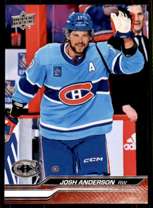 2023-24 Upper Deck Hockey #96 Josh Anderson  Montreal Canadiens  Image 1