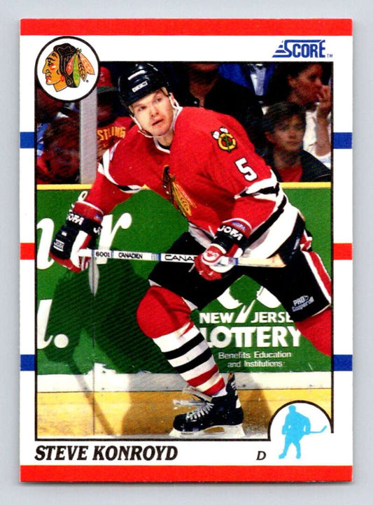1990-91 Score American #29 Steve Konroyd  Chicago Blackhawks  Image 1