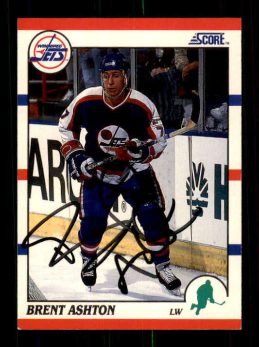 1990-91 Score American #31 Brent Ashton Winnipeg Jets  Image 1