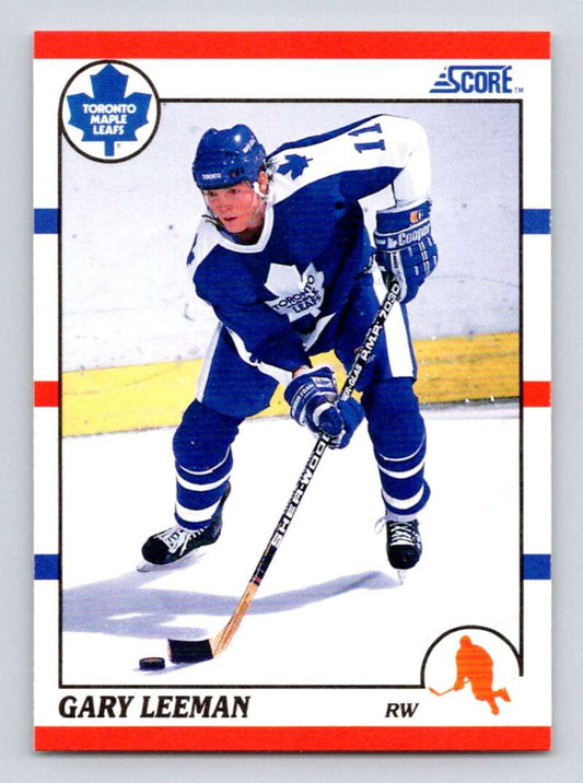 1990-91 Score American #40 Gary Leeman  Toronto Maple Leafs  Image 1