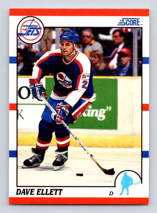 1990-91 Score American #65 Dave Ellett  Winnipeg Jets  Image 1
