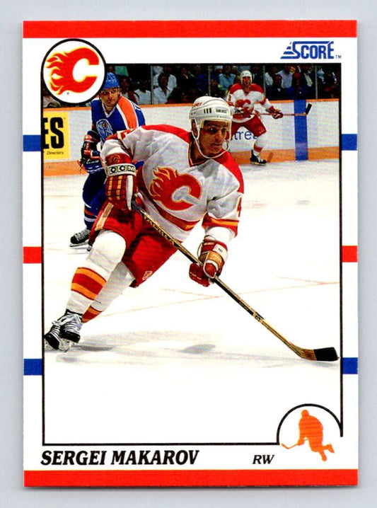 1990-91 Score American #71 Sergei Makarov  RC Rookie Calgary Flames  Image 1