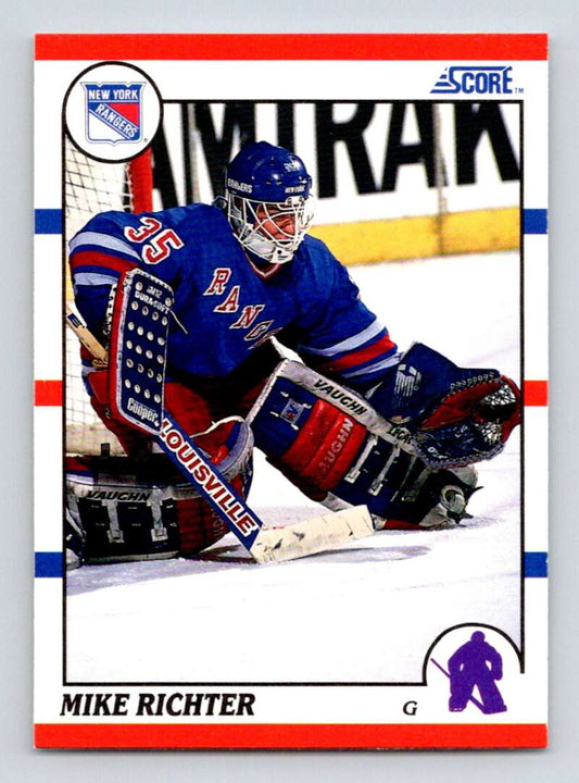 1990-91 Score American #74 Mike Richter  RC Rookie New York Rangers  Image 1