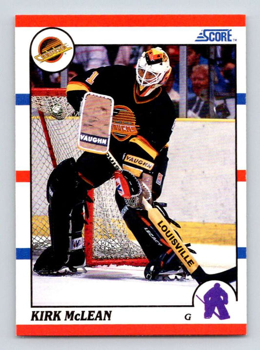 1990-91 Score American #93 Kirk McLean  Vancouver Canucks  Image 1