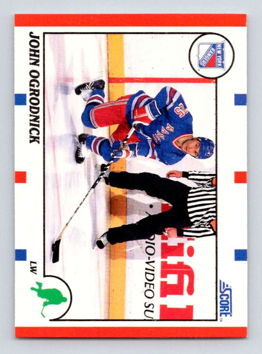 1990-91 Score American #113 John Ogrodnick  New York Rangers  Image 1