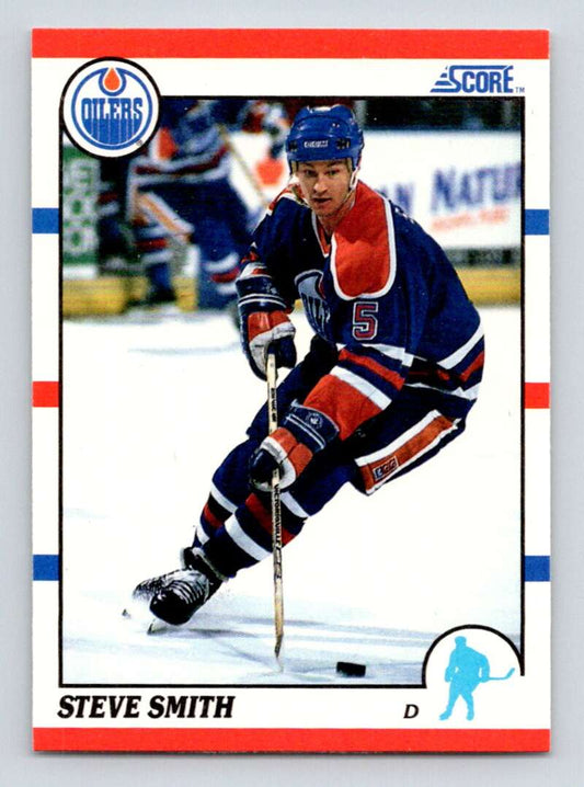 1990-91 Score American #129 Steve Smith  Edmonton Oilers  Image 1