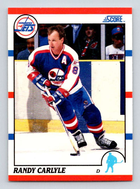 1990-91 Score American #136 Randy Carlyle  Winnipeg Jets  Image 1