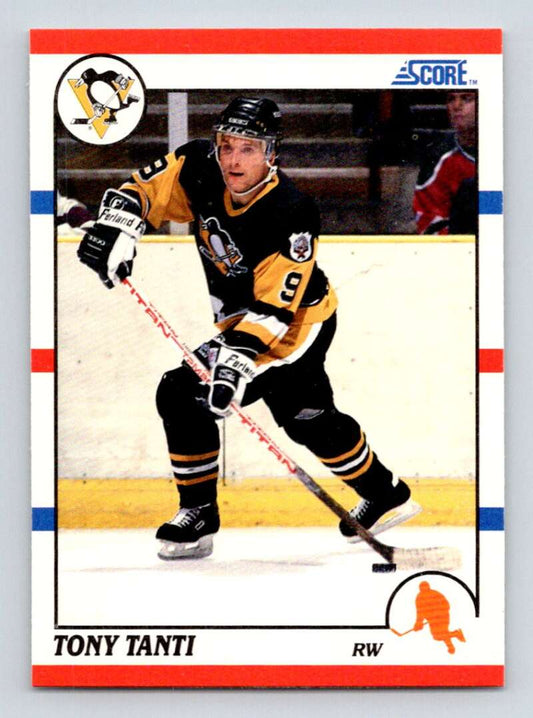 1990-91 Score American #137 Tony Tanti  Pittsburgh Penguins  Image 1