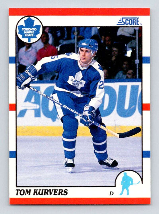 1990-91 Score American #142 Tom Kurvers  Toronto Maple Leafs  Image 1