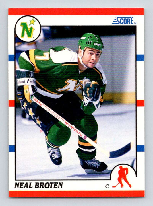 1990-91 Score American #144 Neal Broten  Minnesota North Stars  Image 1