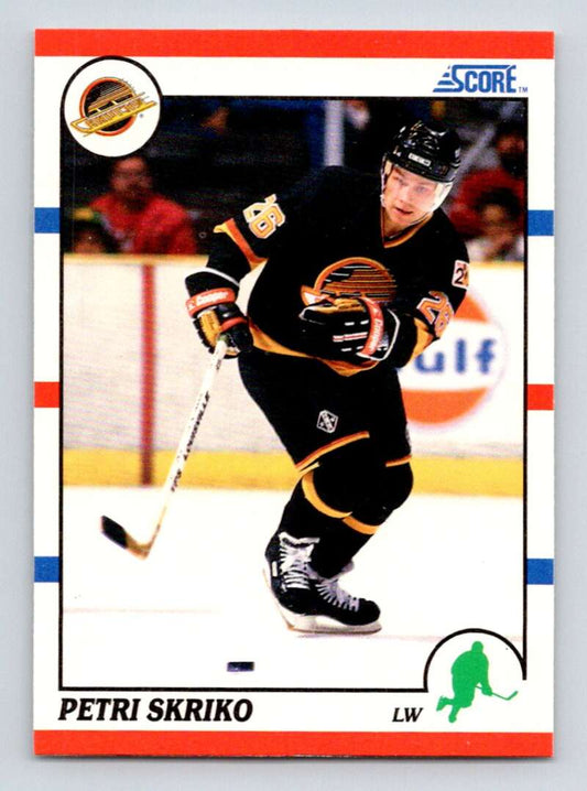 1990-91 Score American #154 Petri Skriko  Vancouver Canucks  Image 1