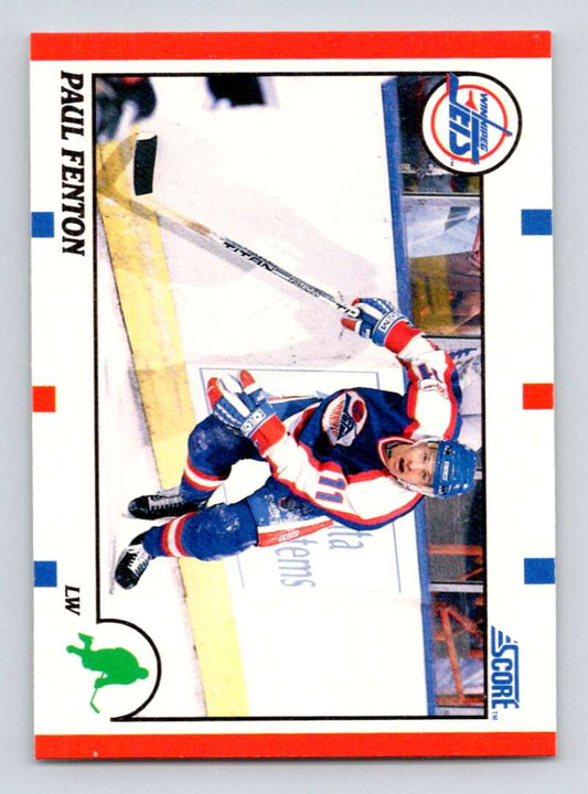 1990-91 Score American #156 Paul Fenton  Winnipeg Jets  Image 1