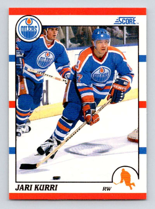 1990-91 Score American #158 Jari Kurri  Edmonton Oilers  Image 1