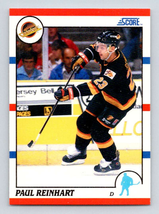 1990-91 Score American #173 Paul Reinhart  Vancouver Canucks  Image 1