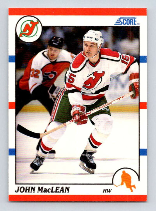 1990-91 Score American #190 John MacLean  New Jersey Devils  Image 1