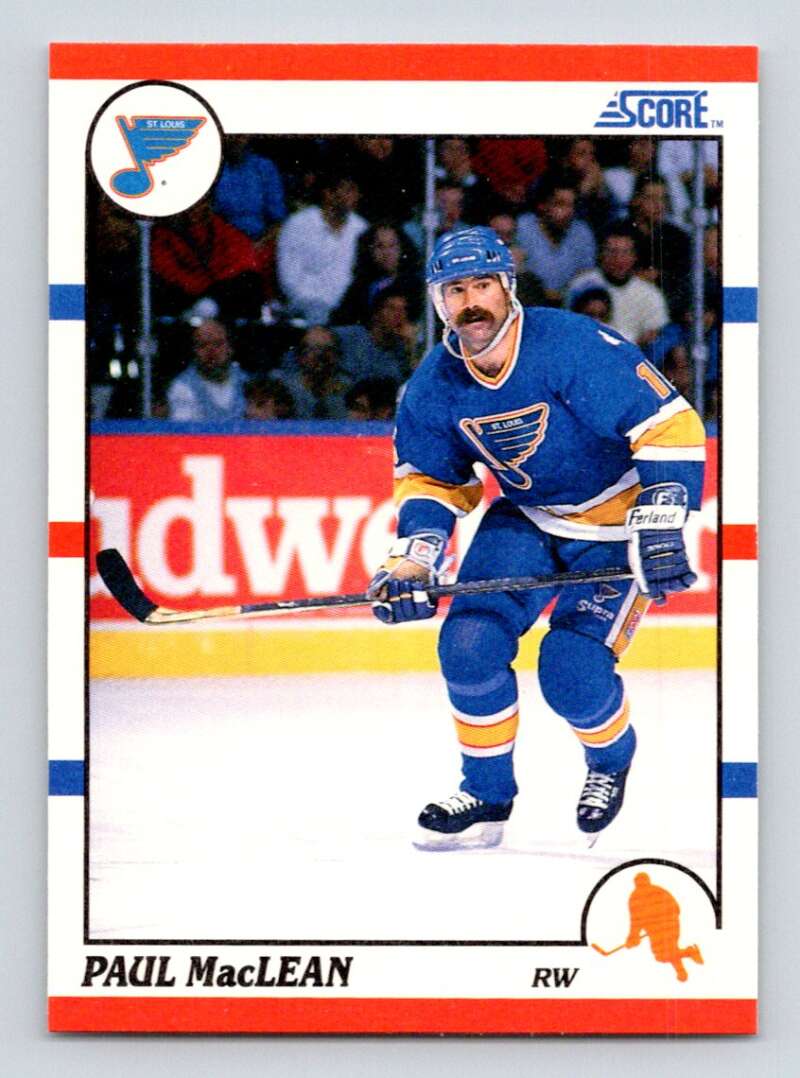 1990-91 Score American #203 Paul MacLean  St. Louis Blues  Image 1