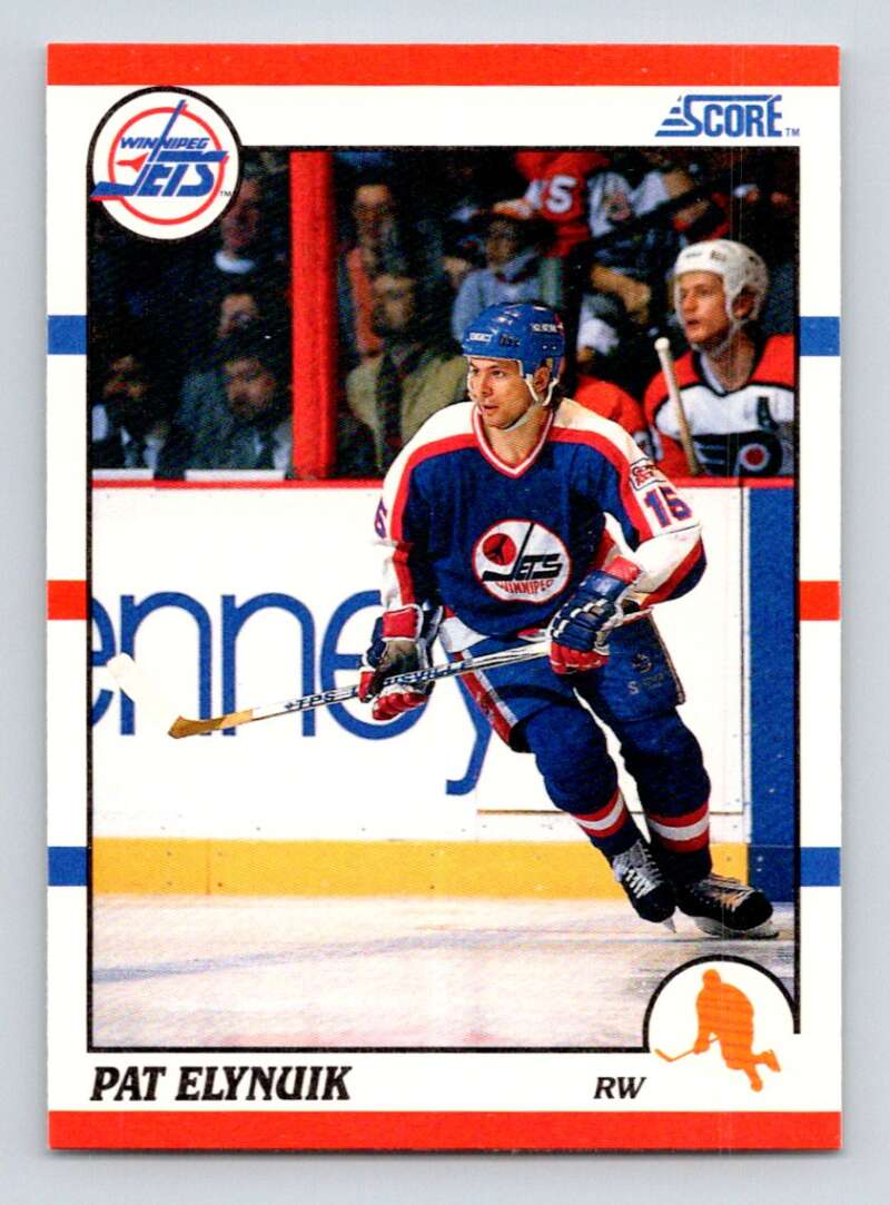 1990-91 Score American #205 Pat Elynuik  Winnipeg Jets  Image 1