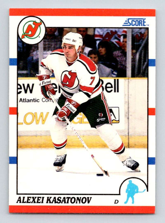 1990-91 Score American #209 Alexei Kasatonov  RC Rookie Jersey Devils  Image 1