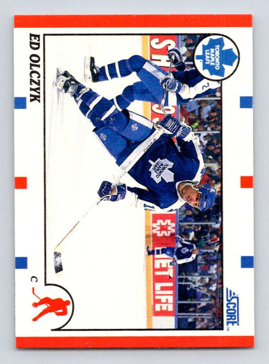 1990-91 Score American #210 Ed Olczyk  Toronto Maple Leafs  Image 1