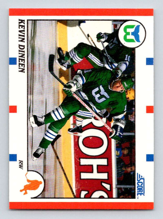 1990-91 Score American #212 Kevin Dineen  Hartford Whalers  Image 1