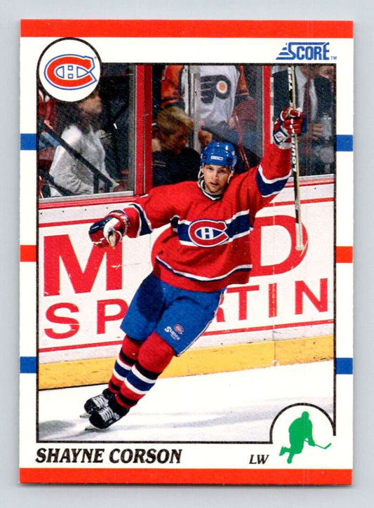 1990-91 Score American #213 Shayne Corson  Montreal Canadiens  Image 1