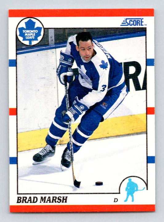 1990-91 Score American #219 Brad Marsh  Toronto Maple Leafs  Image 1
