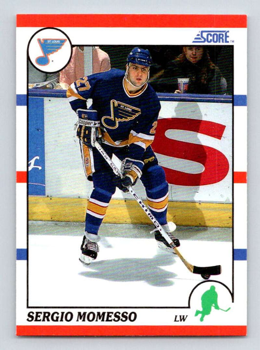 1990-91 Score American #224 Sergio Momesso  RC Rookie St. Louis Blues  Image 1