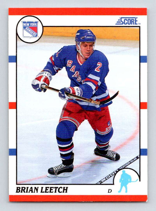 1990-91 Score American #225 Brian Leetch  New York Rangers  Image 1