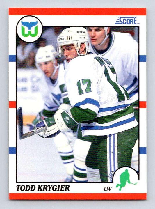 1990-91 Score American #237 Todd Krygier  RC Rookie Hartford Whalers  Image 1