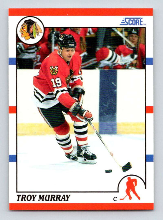 1990-91 Score American #243 Troy Murray  Chicago Blackhawks  Image 1