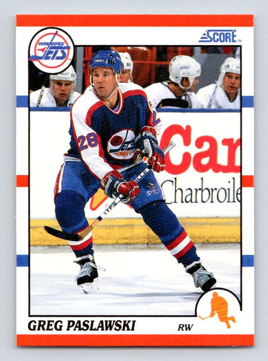 1990-91 Score American #249 Greg Paslawski  Winnipeg Jets  Image 1