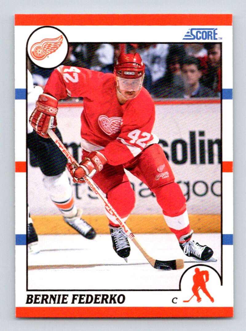 1990-91 Score American #252 Bernie Federko  Detroit Red Wings  Image 1