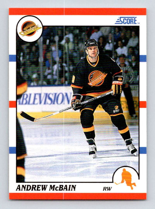 1990-91 Score American #257 Andrew McBain  Vancouver Canucks  Image 1