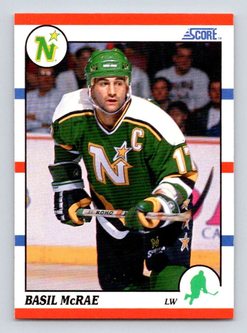 1990-91 Score American #261 Basil McRae  Minnesota North Stars  Image 1