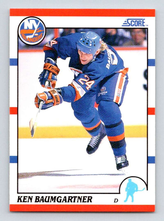 1990-91 Score American #265 Ken Baumgartner  RC Rookie New York Islanders  Image 1