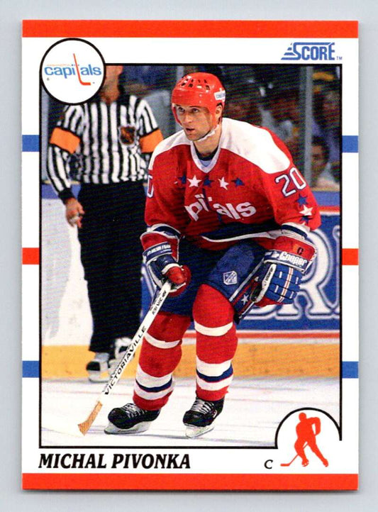 1990-91 Score American #268 Michal Pivonka  RC Rookie Washington Capitals  Image 1