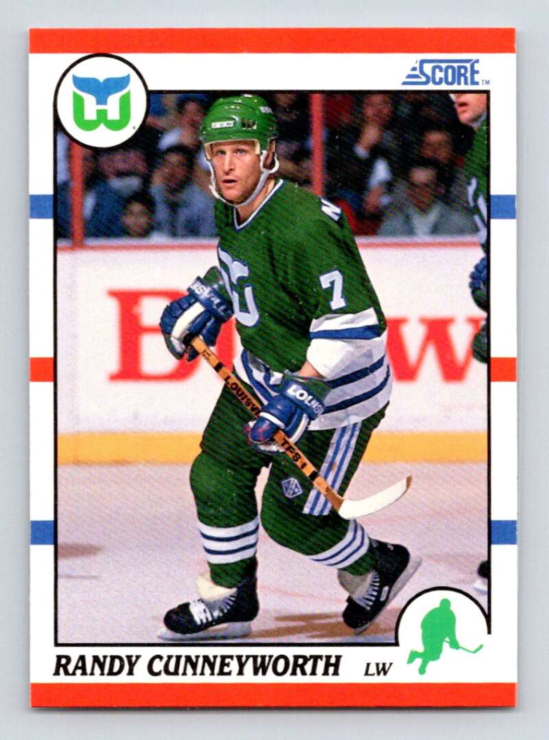 1990-91 Score American #276 Randy Cunneyworth  Hartford Whalers  Image 1