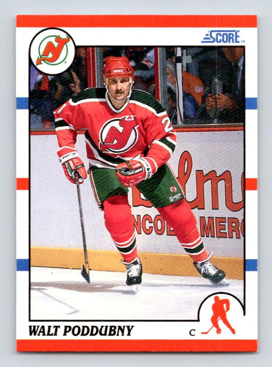 1990-91 Score American #278 Walt Poddubny  New Jersey Devils  Image 1