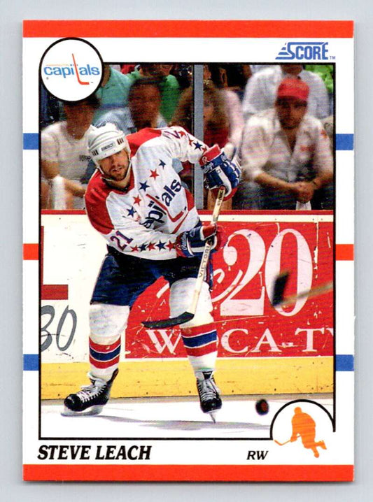 1990-91 Score American #279 Steve Leach  Washington Capitals  Image 1
