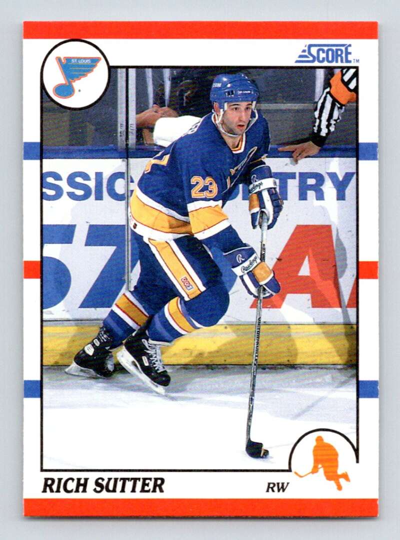1990-91 Score American #281 Rich Sutter  St. Louis Blues  Image 1