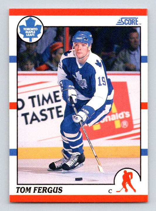 1990-91 Score American #285 Tom Fergus  Toronto Maple Leafs  Image 1