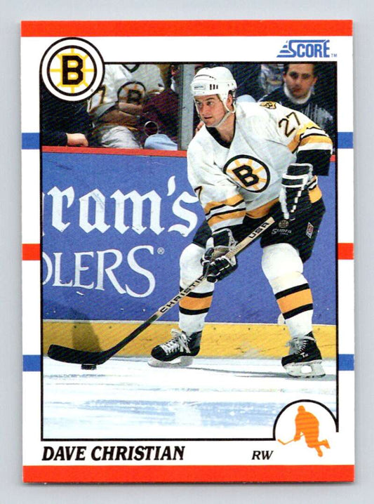 1990-91 Score American #295 Dave Christian  Boston Bruins  Image 1