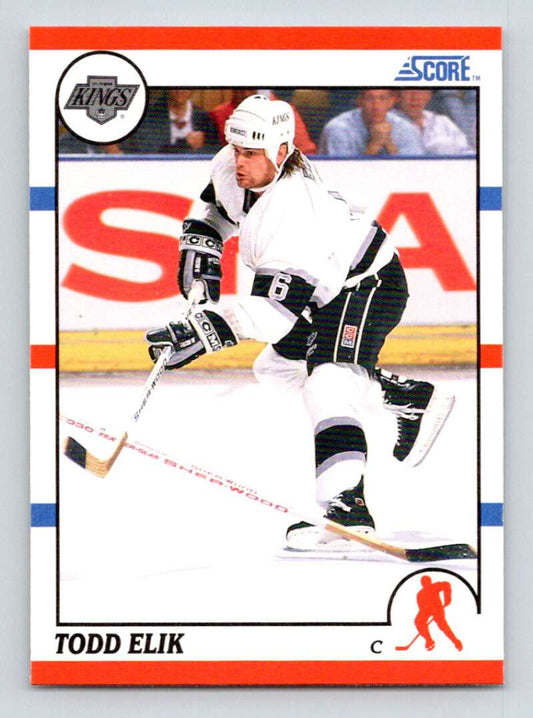 1990-91 Score American #297 Todd Elik  RC Rookie Los Angeles Kings  Image 1